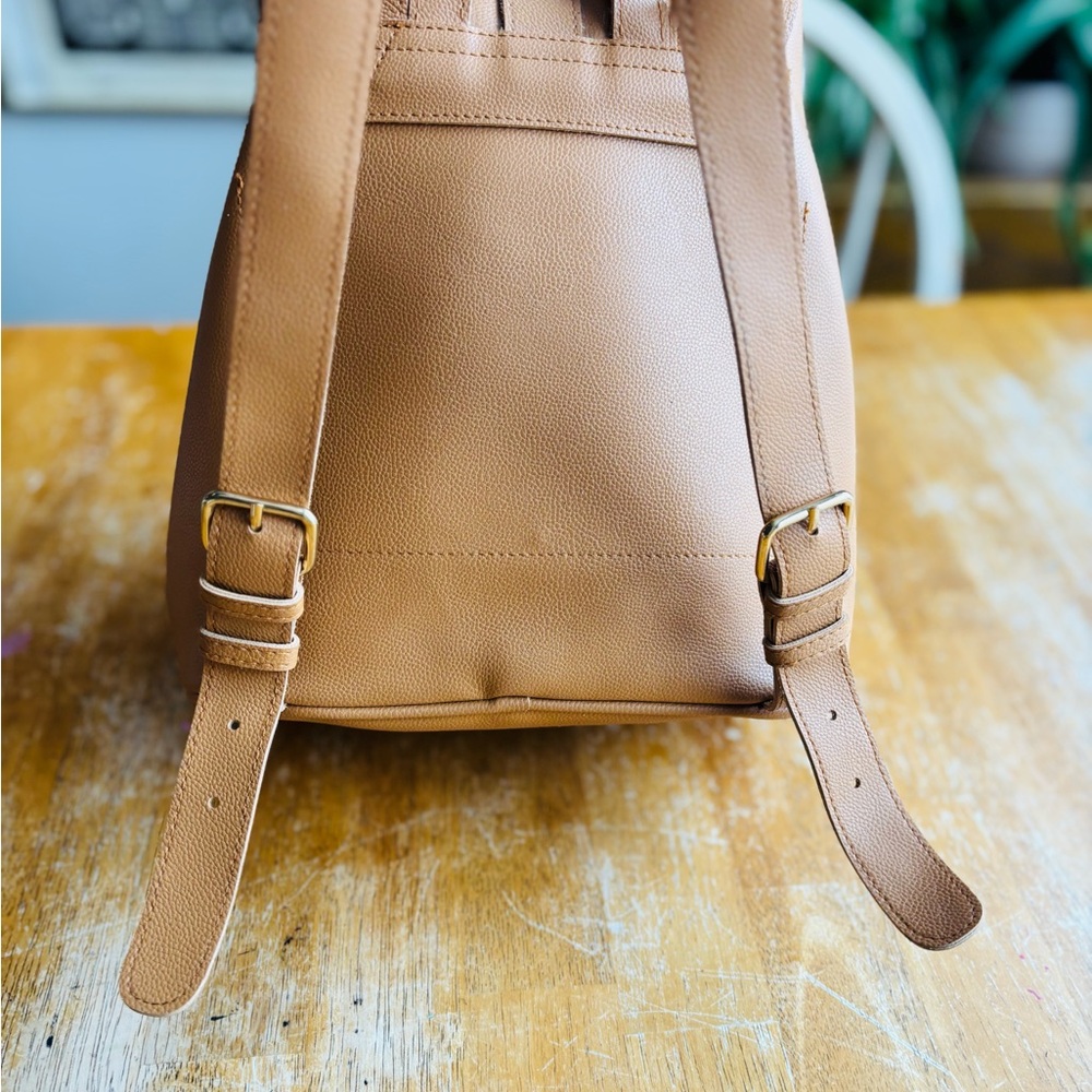 Forever 21 Faux Leather Camel Buckle Mini Backpack - Picture 7 of 12